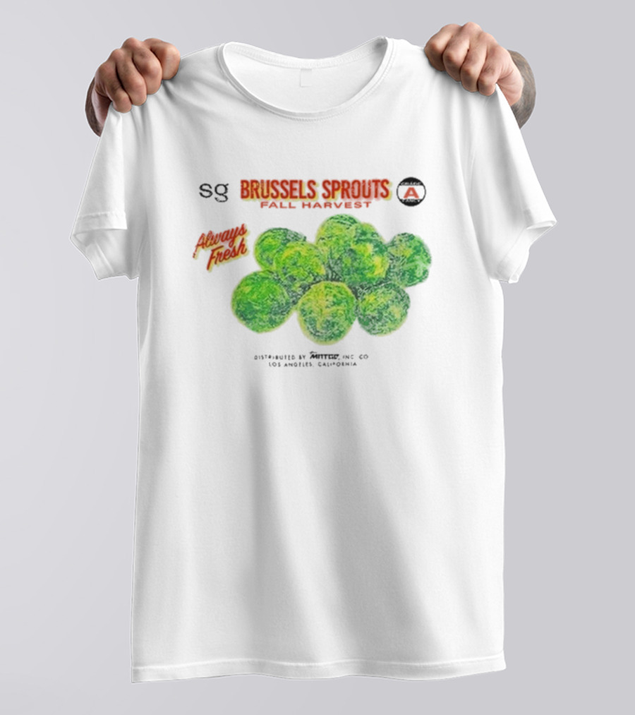 Sweetgreen X MNTGE Brussels Sprouts Fall Harvest Always Fresh Los Angeles California T-Shirt