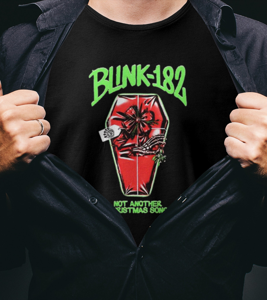 Blink-182 Not Another Christmas Song Coffin Gift T-Shirt