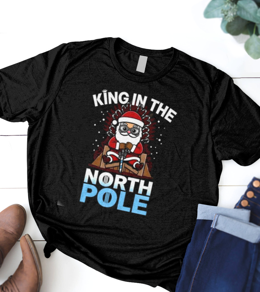 King In The North Pole Cute Kawaii Santa Claus Christmas T-Shirt