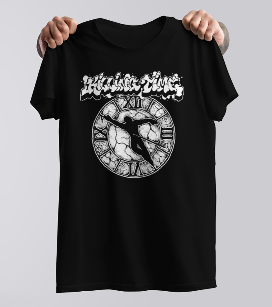 Killing Time Graffiti Roman Numeral Clock T-Shirt