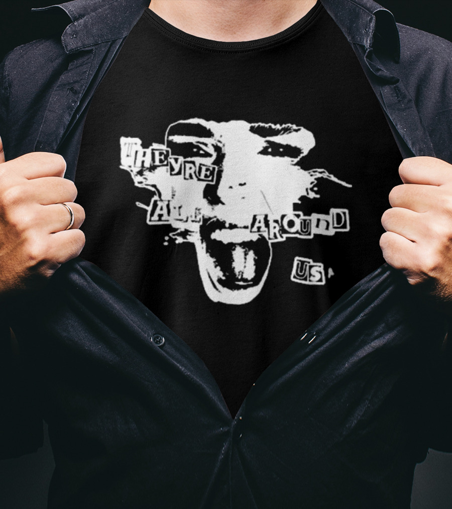 Impoppy They're All Around Us Face Collage T-Shirt