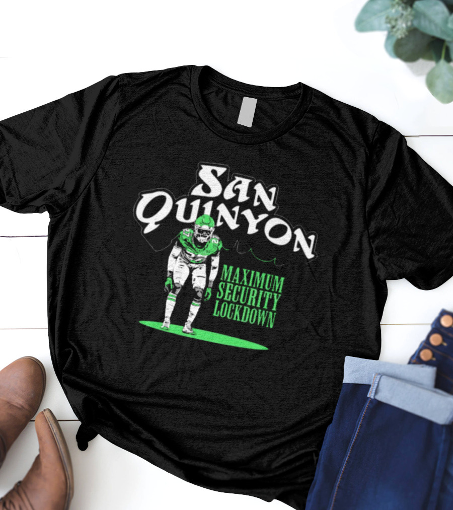 San Quinyon Maximum Security Lockdown Philadelphia Eagles NFL Football T-Shirt