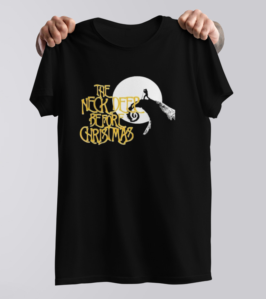 The Neck Deep Before Christmas Moonlit Cliff Scene T-Shirt