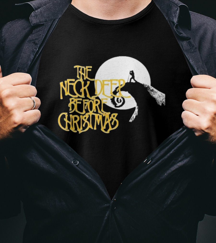 The Neck Deep Before Christmas Moonlit Cliff Scene T-Shirt