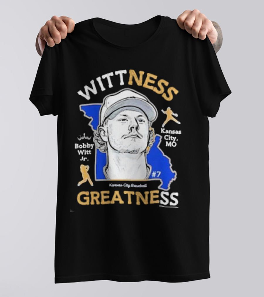 Wittness Greatness Bobby Witt Jr. Kansas City Baseball #7 Kansas City MO T-Shirt