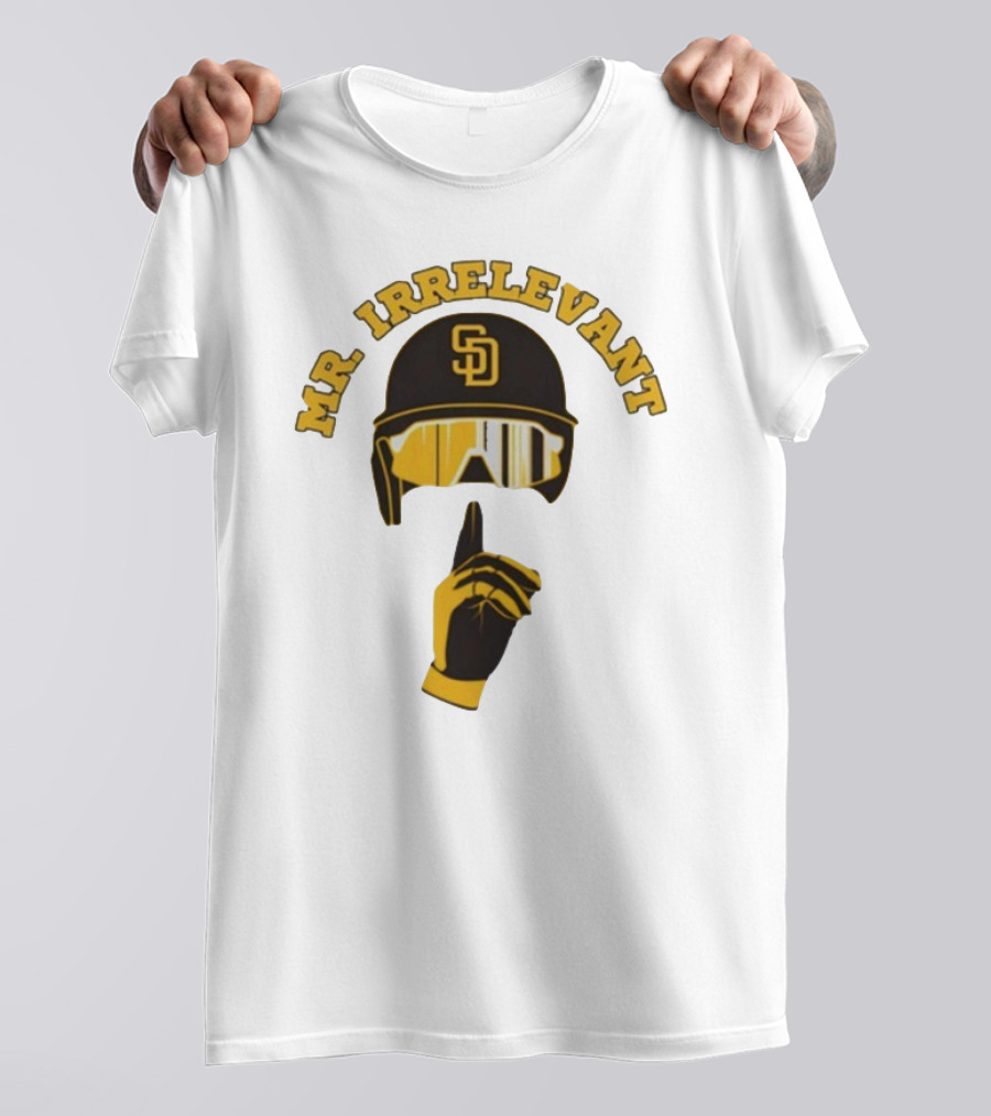 Mr Irrelevant SD Baseball Helmet And Finger Gesture T-Shirt