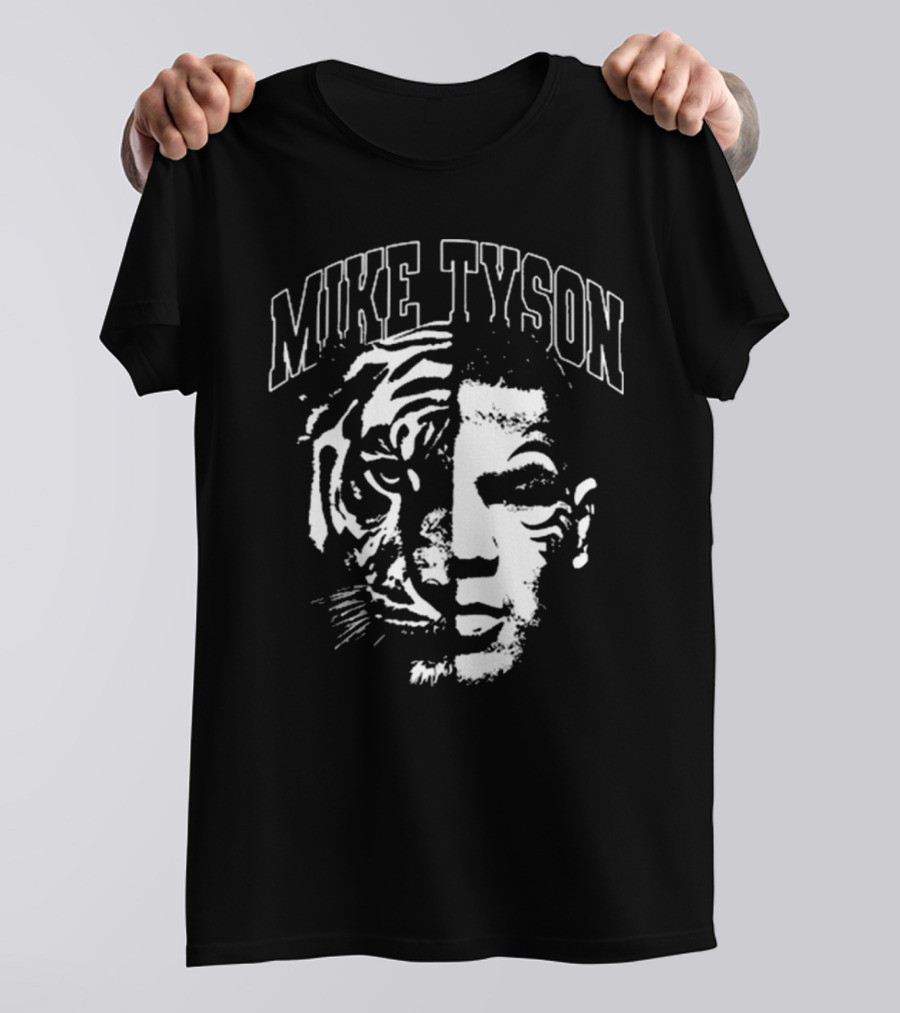 Mike Tyson Tiger Split Face T-Shirt