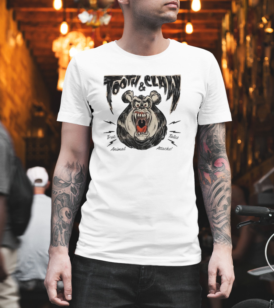 Tooth And Claw True Animal Tales Attacks Fierce Bear T-Shirt