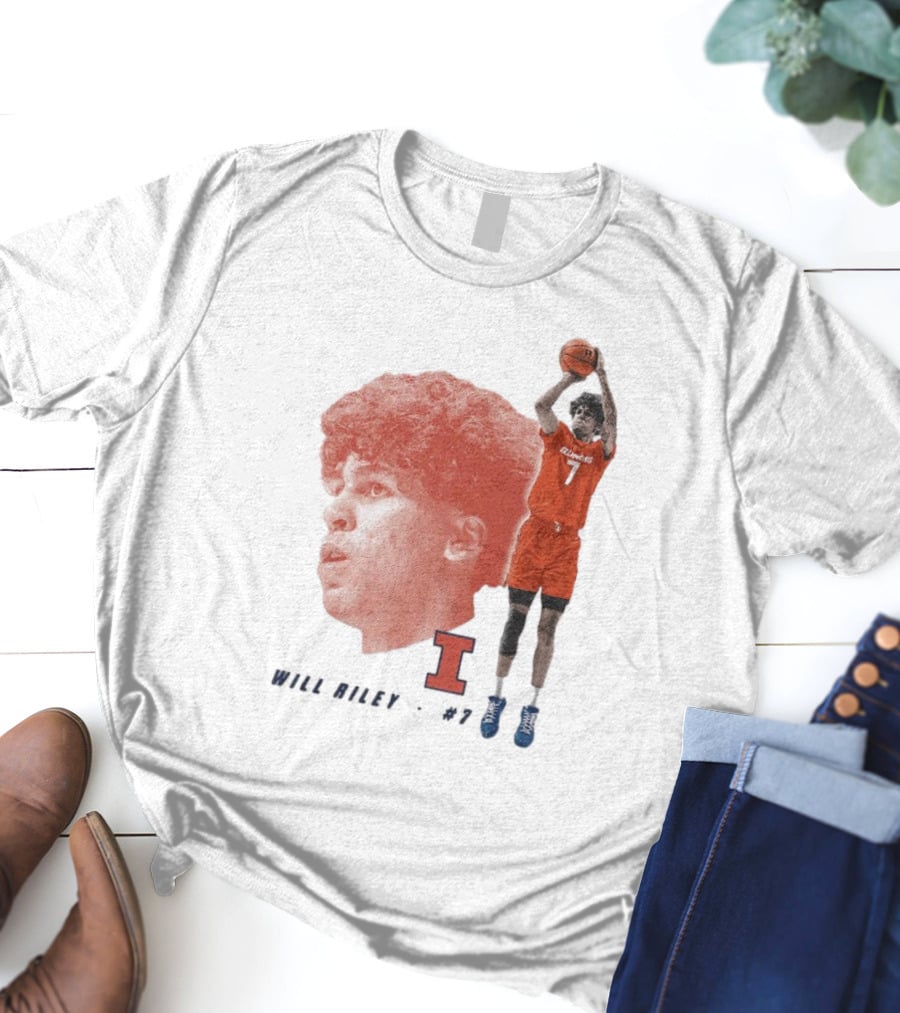 Will Riley #7 Illinois Fighting Illini Big Ten Iconic T-Shirt
