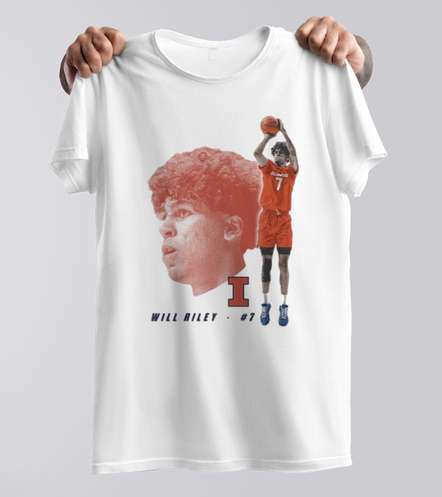 Will Riley #7 Illinois Fighting Illini Big Ten Iconic T-Shirt