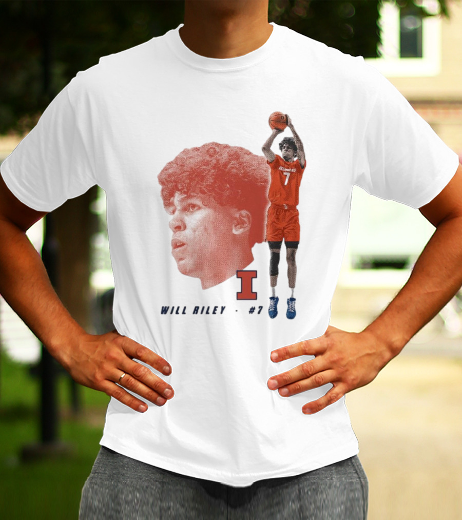 Will Riley #7 Illinois Fighting Illini Big Ten Iconic T-Shirt