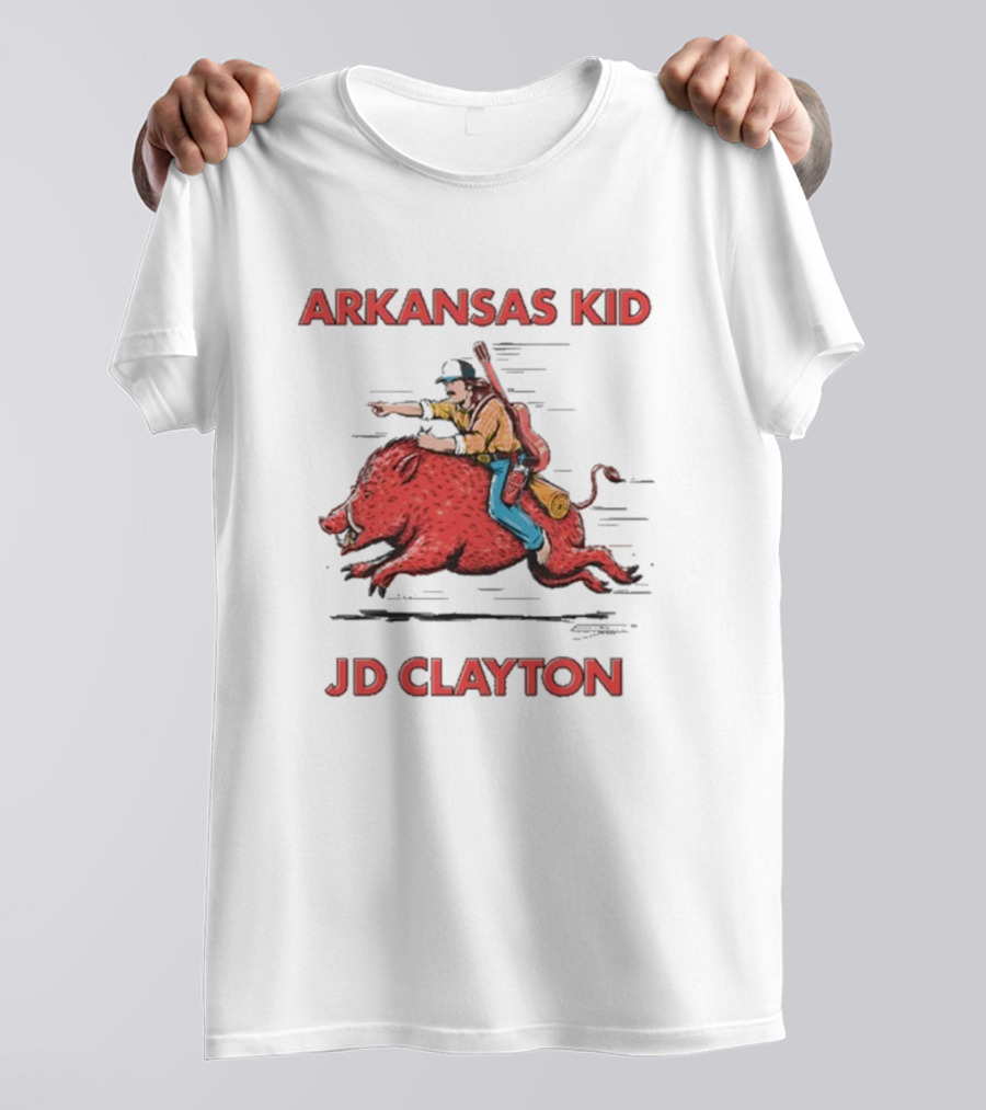 JD Clayton Arkansas Kid Riding Wild Hog Tour T-Shirt