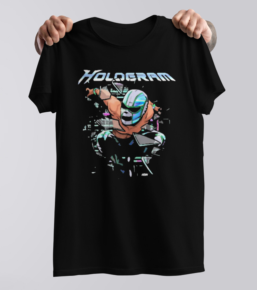 Hologram AEW Wrestler Leaping Through Portal T-Shirt