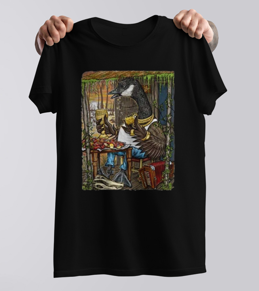 Lil Goosie Wine Toast In Rustic Cabin With Accordion T-Shirt