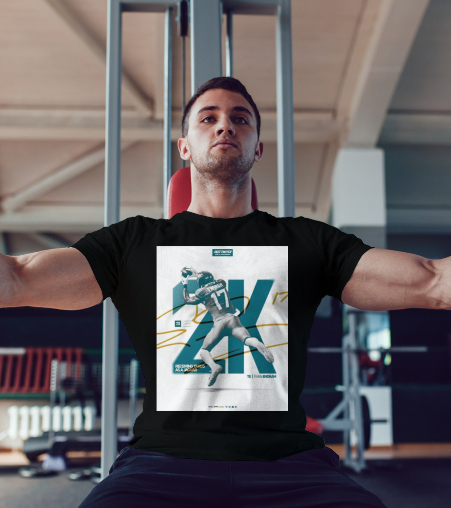 Jacksonville Jaguars TE Evan Engram 2K Receiving Yards As A Jaguar T-Shirt