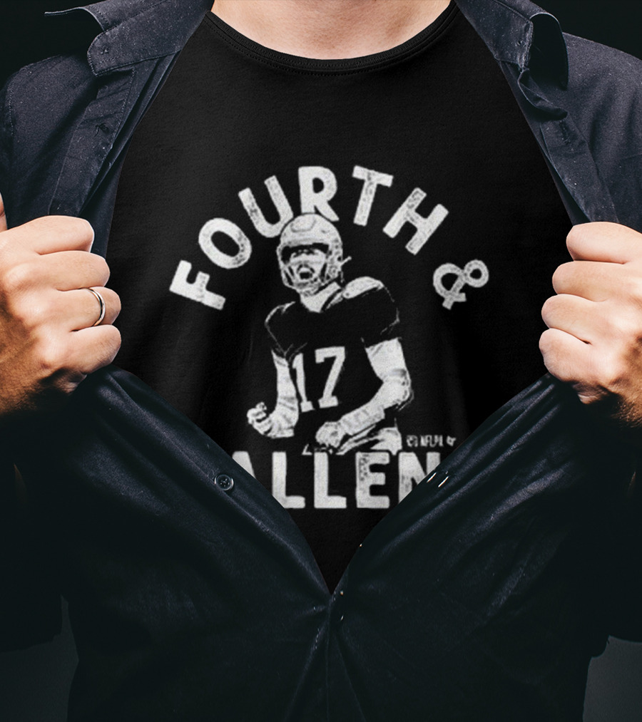 Josh Allen Fourth And Allen NFL Buffalo Bills Number 17 T-Shirt