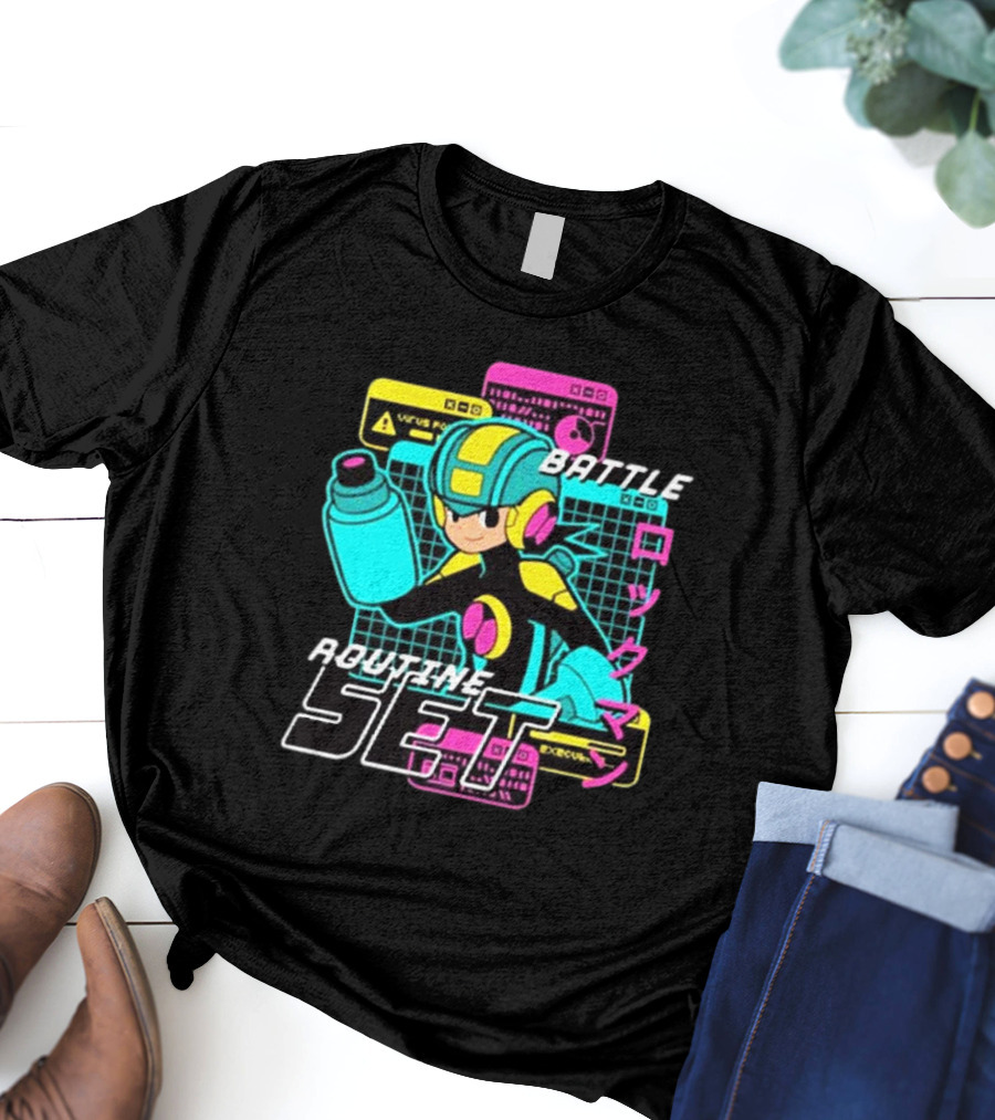 Mega Man EXE Battle Routine Set Virus EXE Control T-Shirt