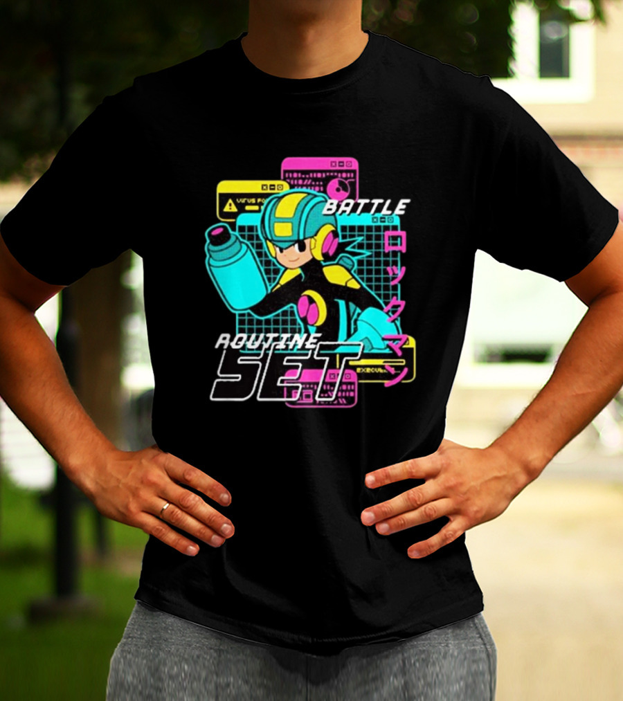 Mega Man EXE Battle Routine Set Virus EXE Control T-Shirt