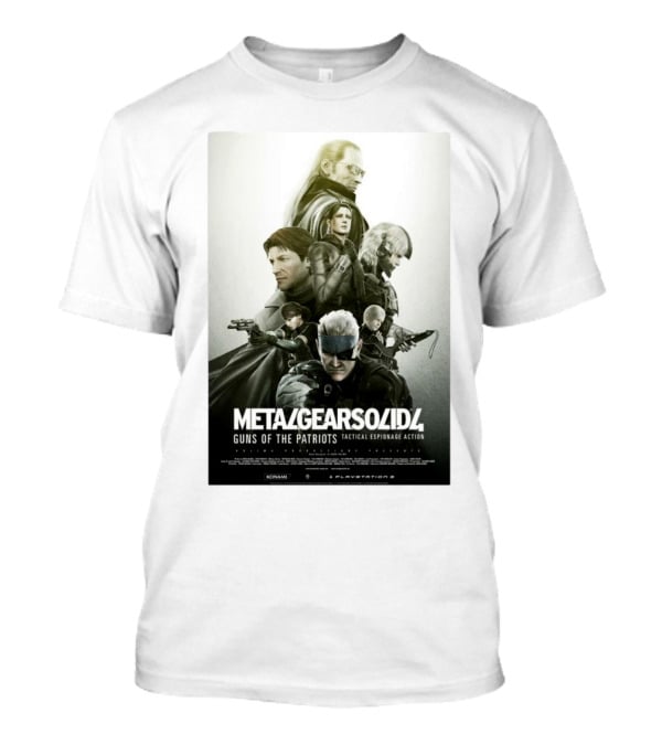Metal Gear Solid 4 Guns Of The Patriots Tactical Espionage Action Konami PlayStation 3 T-Shirt