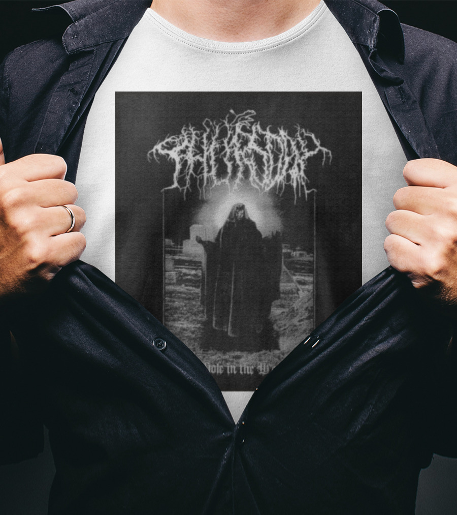 Thursday A Hole In The World Mysterious Cloaked Figure In Cemetery T-Shirt