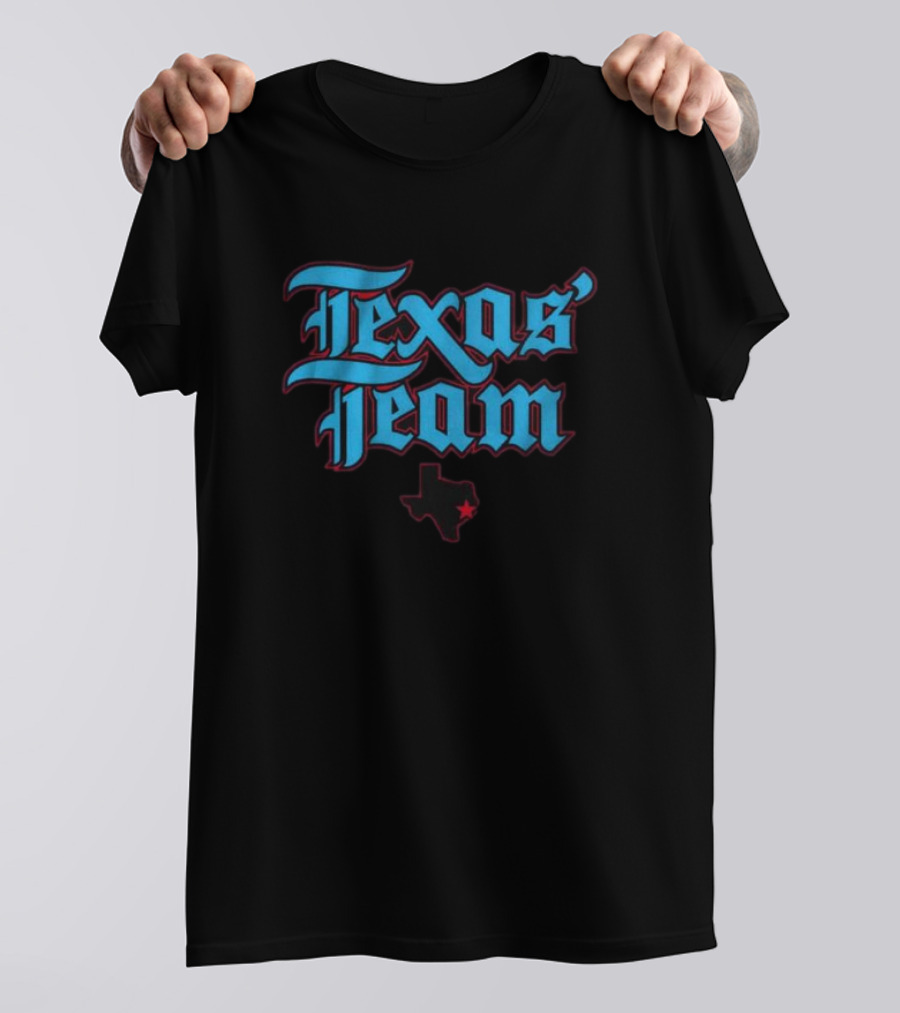 Texas’ Team With Lone Star Map T-Shirt