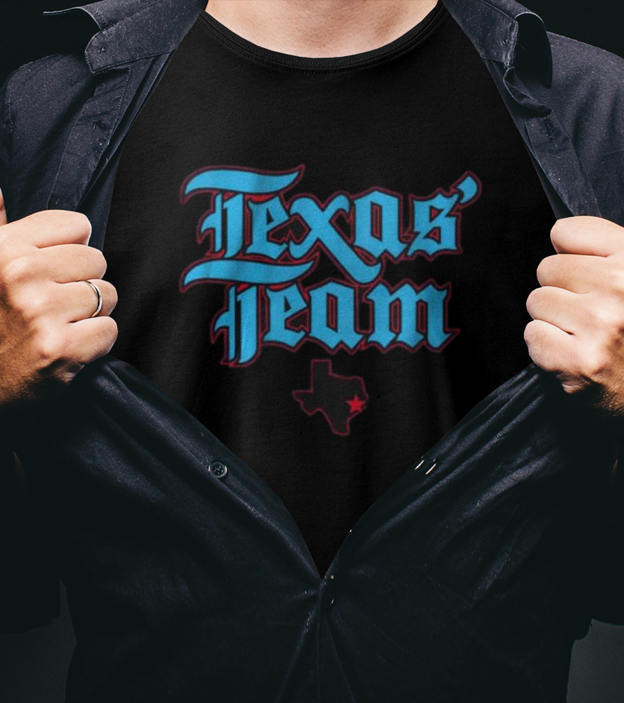 Texas’ Team With Lone Star Map T-Shirt