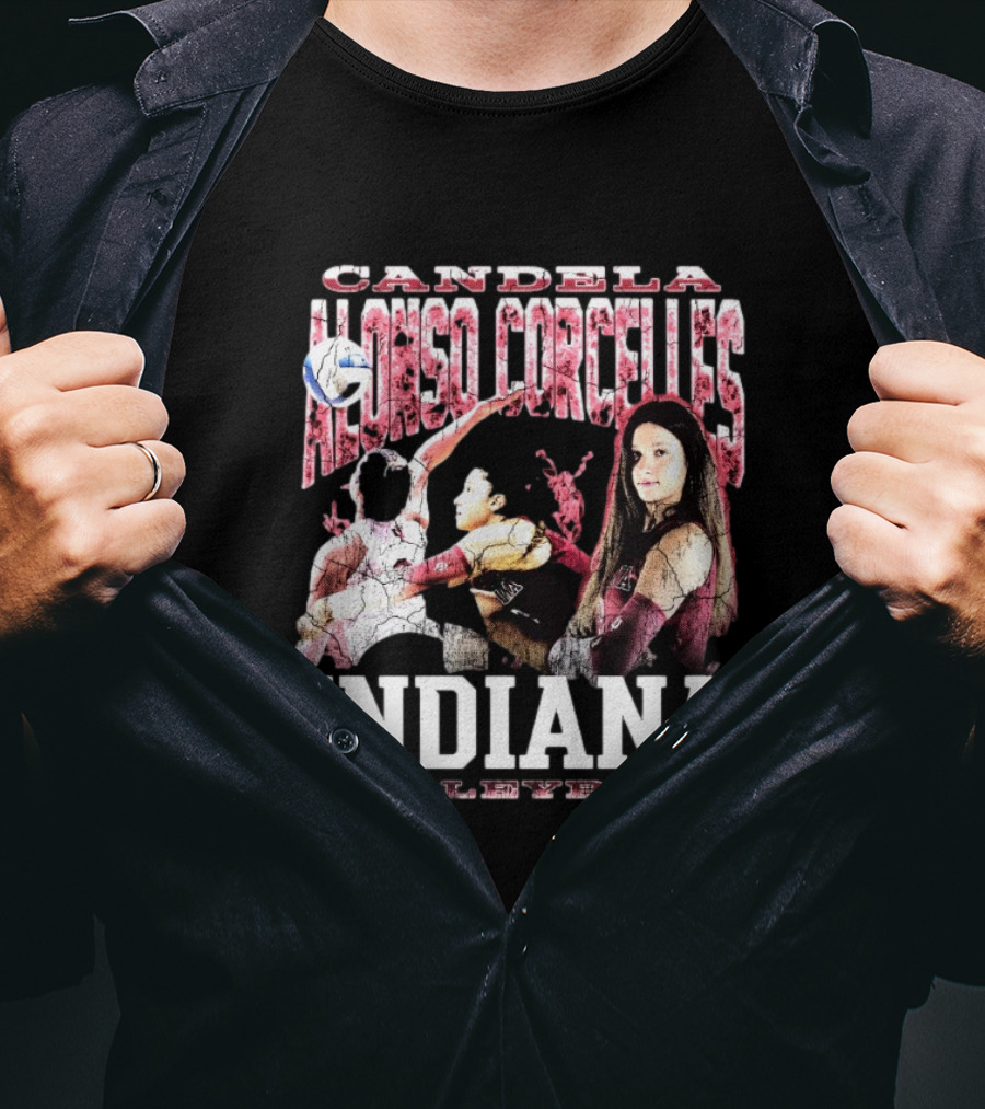 Candela Alonso Corcelles Indiana Volleyball 90s Iconic Hoosiers T-Shirt