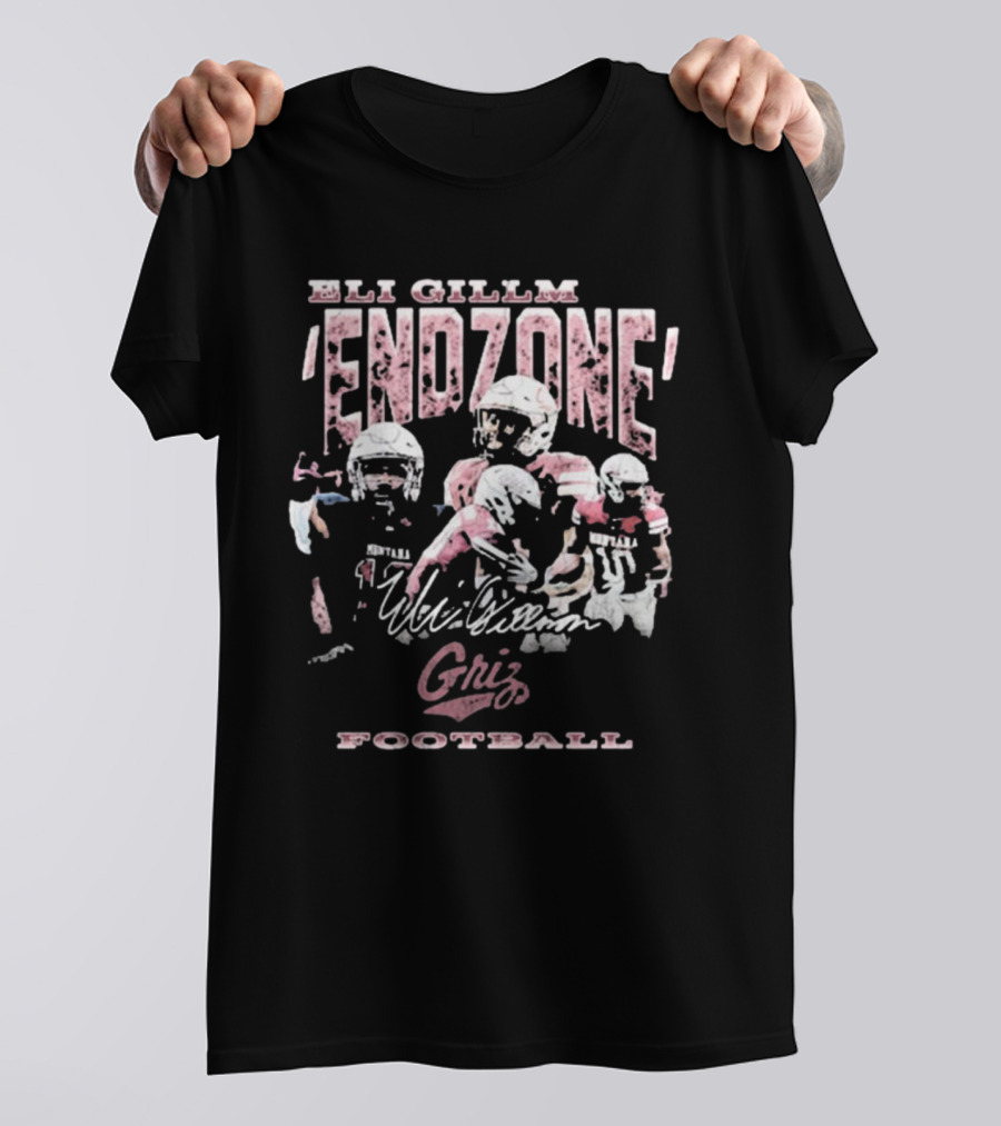 Eli Gillman Endzone Griz Football Montana 90s Signature T-Shirt