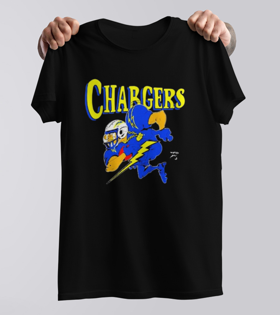Los Angeles Chargers Crenshaw Skate Club Mascot Football Cartoon Character T-Shirt