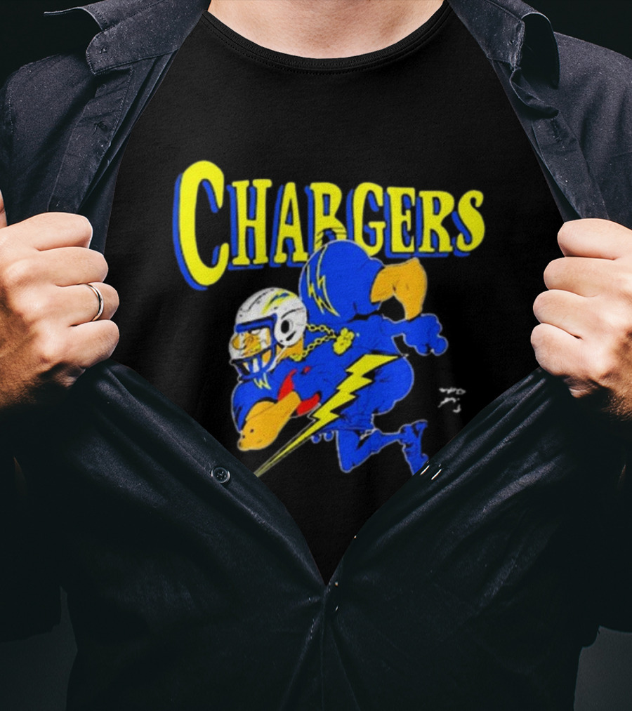 Los Angeles Chargers Crenshaw Skate Club Mascot Football Cartoon Character T-Shirt