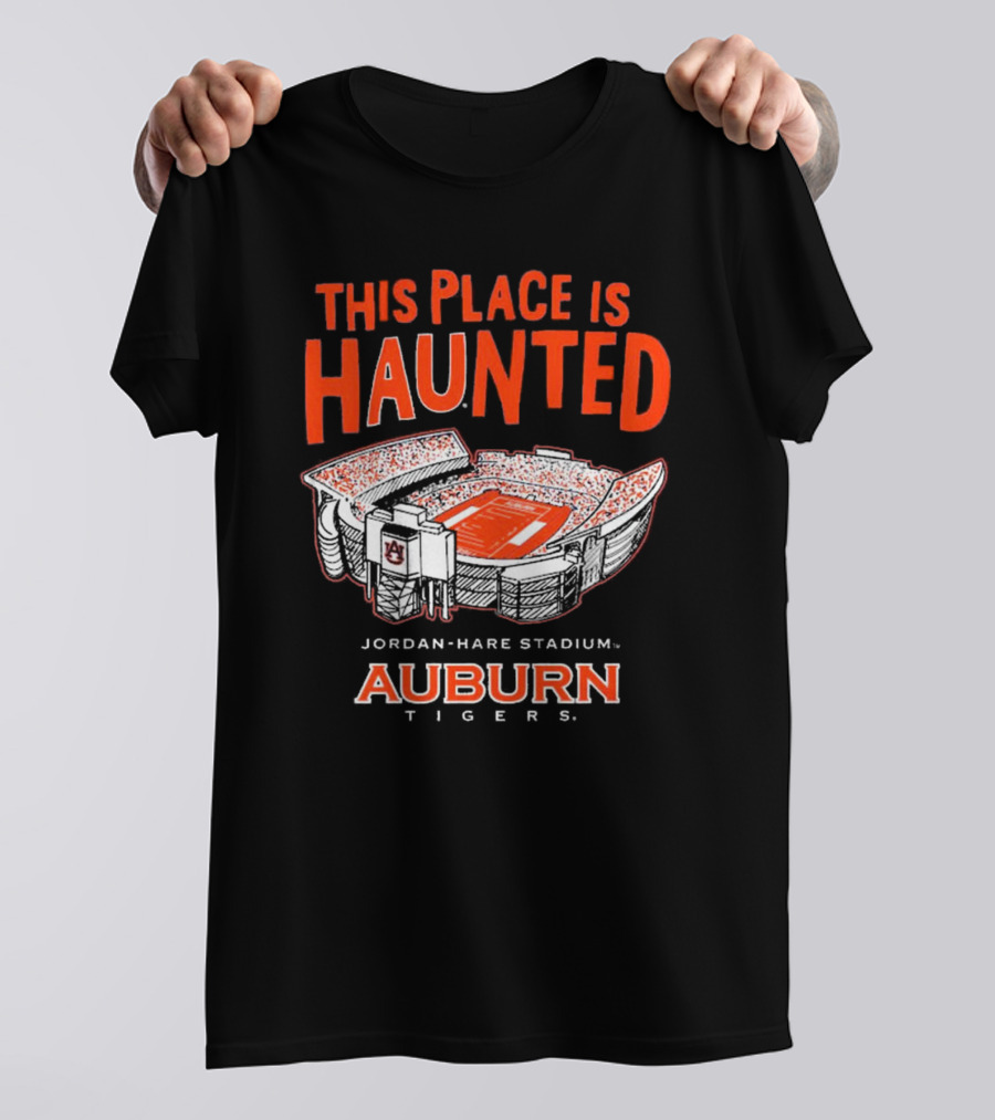 Auburn Tigers This Place Is Haunted Jordan-Hare Stadium Football T-Shirt