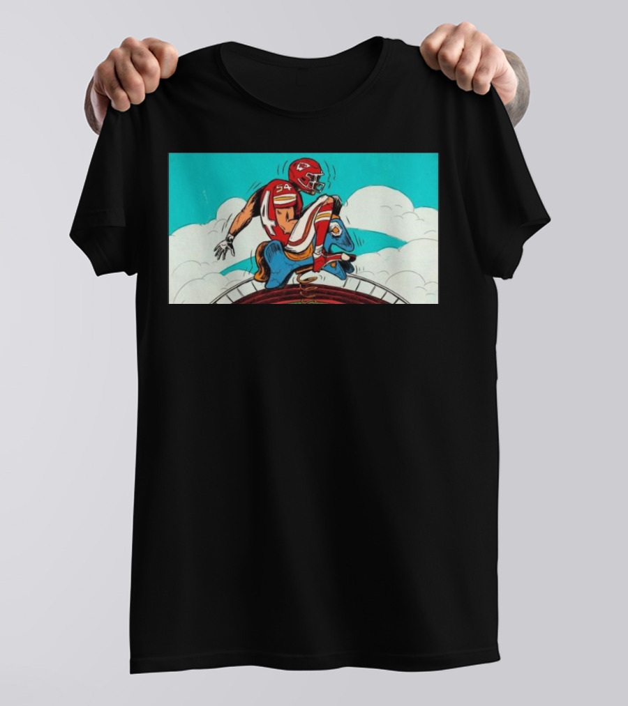 Kansas City Chiefs Vs. Denver Broncos Game-Day Matchup Sky Battle T-Shirt