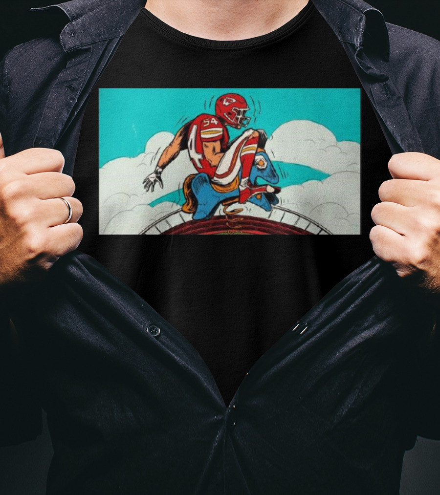 Kansas City Chiefs Vs. Denver Broncos Game-Day Matchup Sky Battle T-Shirt