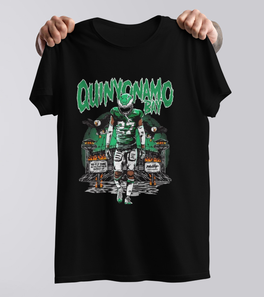 Quinyonamo Bay No Fly Zone Locked Up Philadelphia Eagles 27 T-Shirt