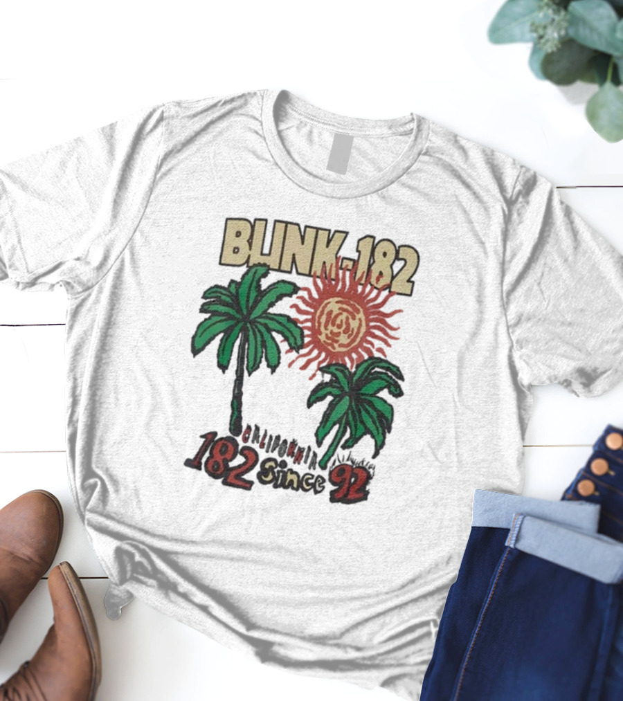 Blink-182 California 182 Since 92 Sun Palm Trees T-Shirt