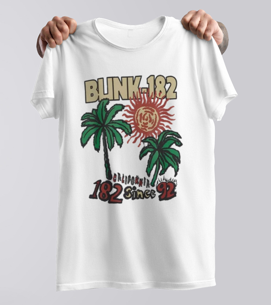 Blink-182 California 182 Since 92 Sun Palm Trees T-Shirt
