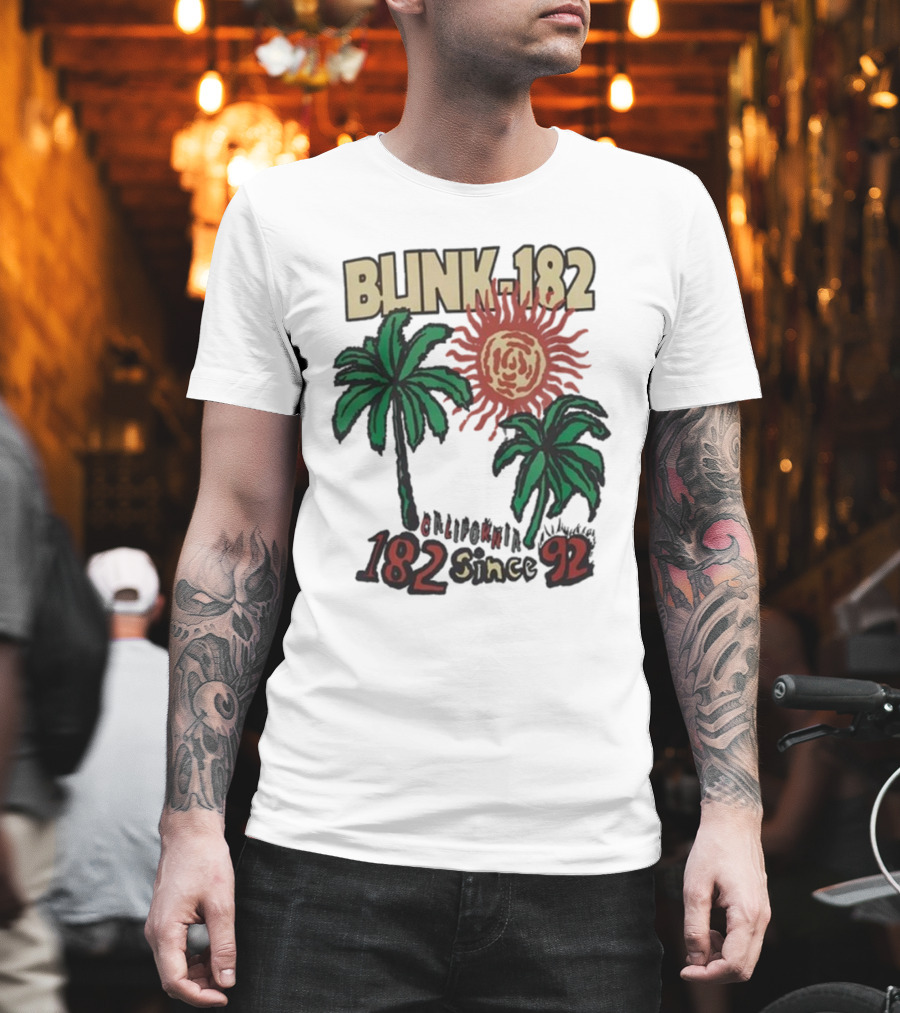 Blink-182 California 182 Since 92 Sun Palm Trees T-Shirt