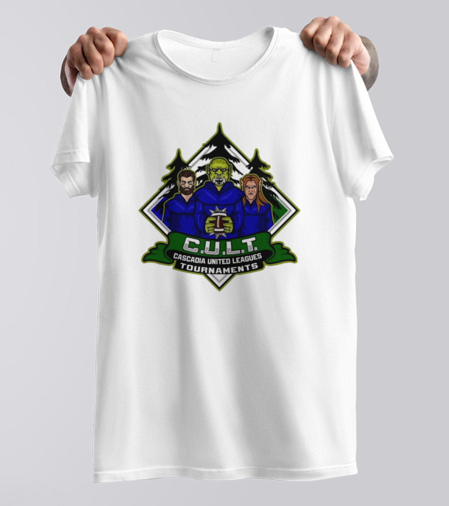 CULT Cascadia United Leagues Tournaments Blood Bowl Green Orc Iconic T-Shirt