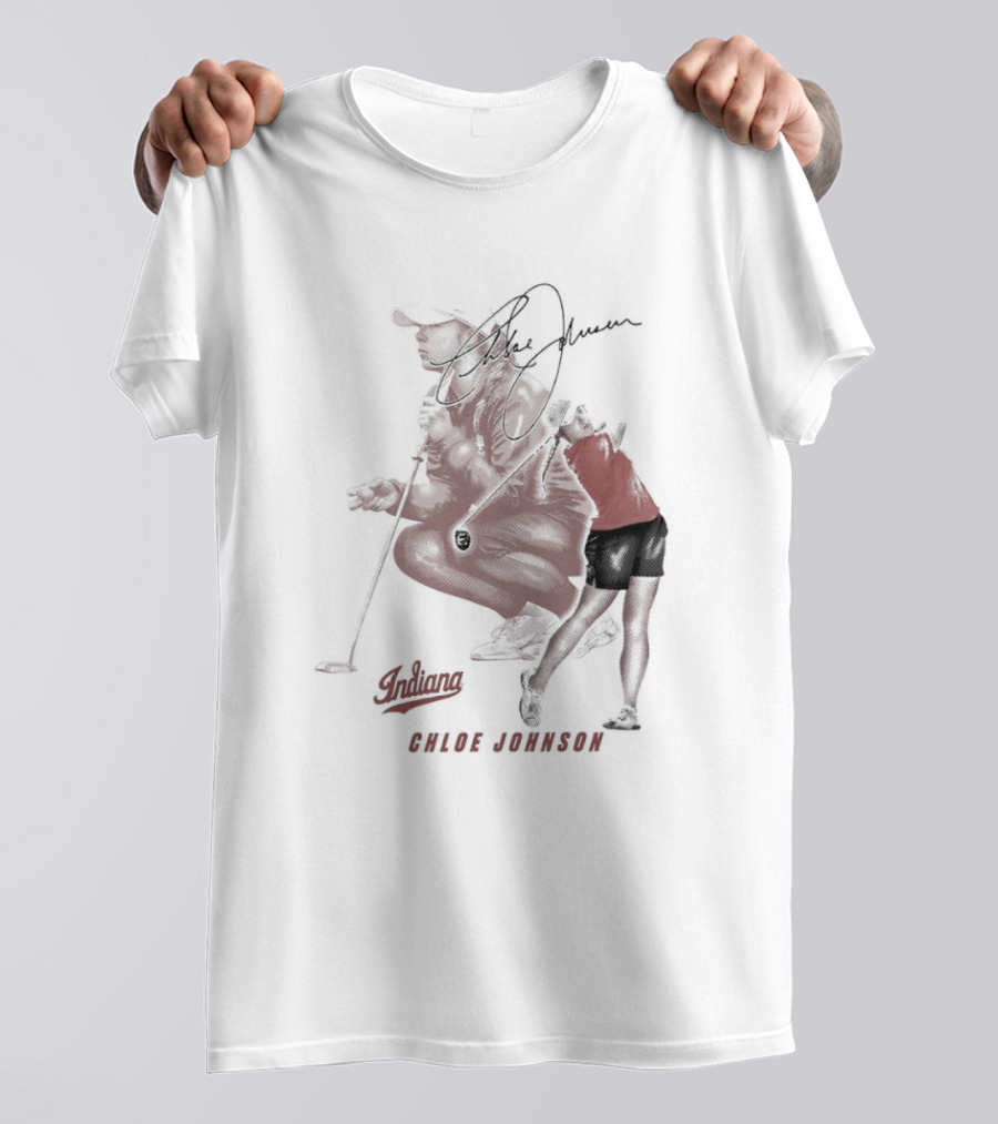 Chloe Johnson Indiana Golf Signature With Dynamic Player T-Shirt