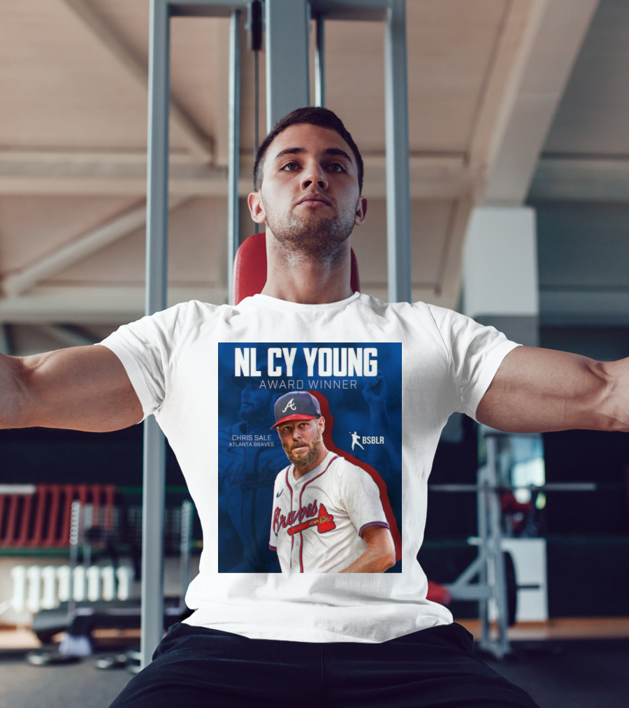 NL Cy Young Award Winner Chris Sale Atlanta Braves BSBLR T-Shirt