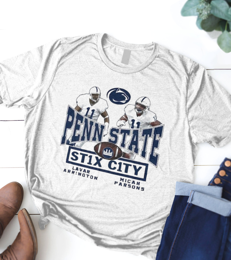 Penn State Nittany Lions ST1X City Lavar Arrington Micah Parsons T-Shirt