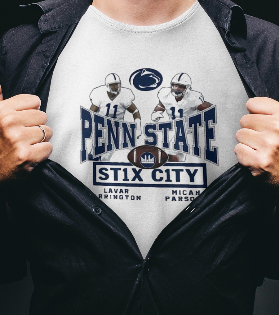 Penn State Nittany Lions ST1X City Lavar Arrington Micah Parsons T-Shirt