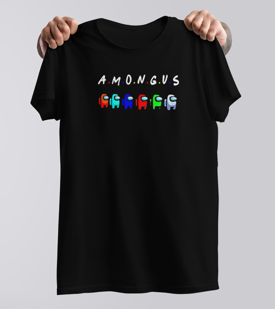 Among Us Friends Parody Of TV Show Lettering With Colorful Crewmates T-Shirt
