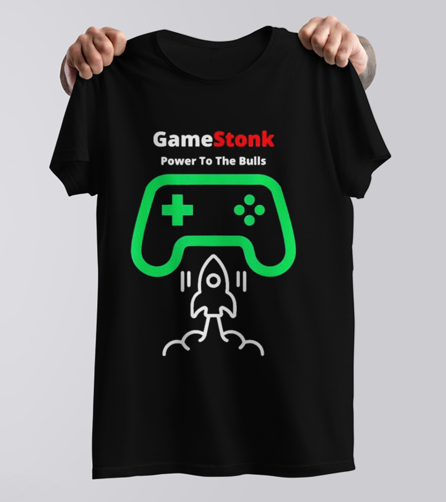 GameStonk Power To The Bulls Hedge Fund Destroyer Wall Street Bets Rocket Controller Classic T-Shirt