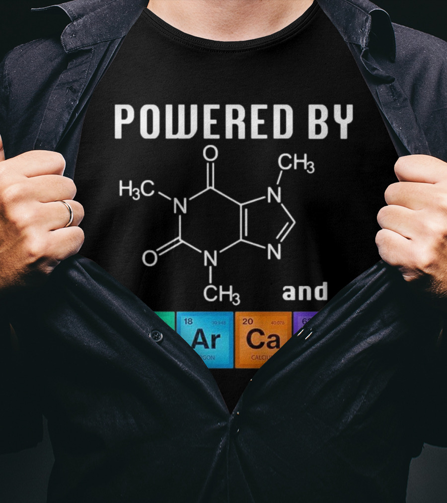 Powered By Caffeine And Sarcasm Elements T-Shirt