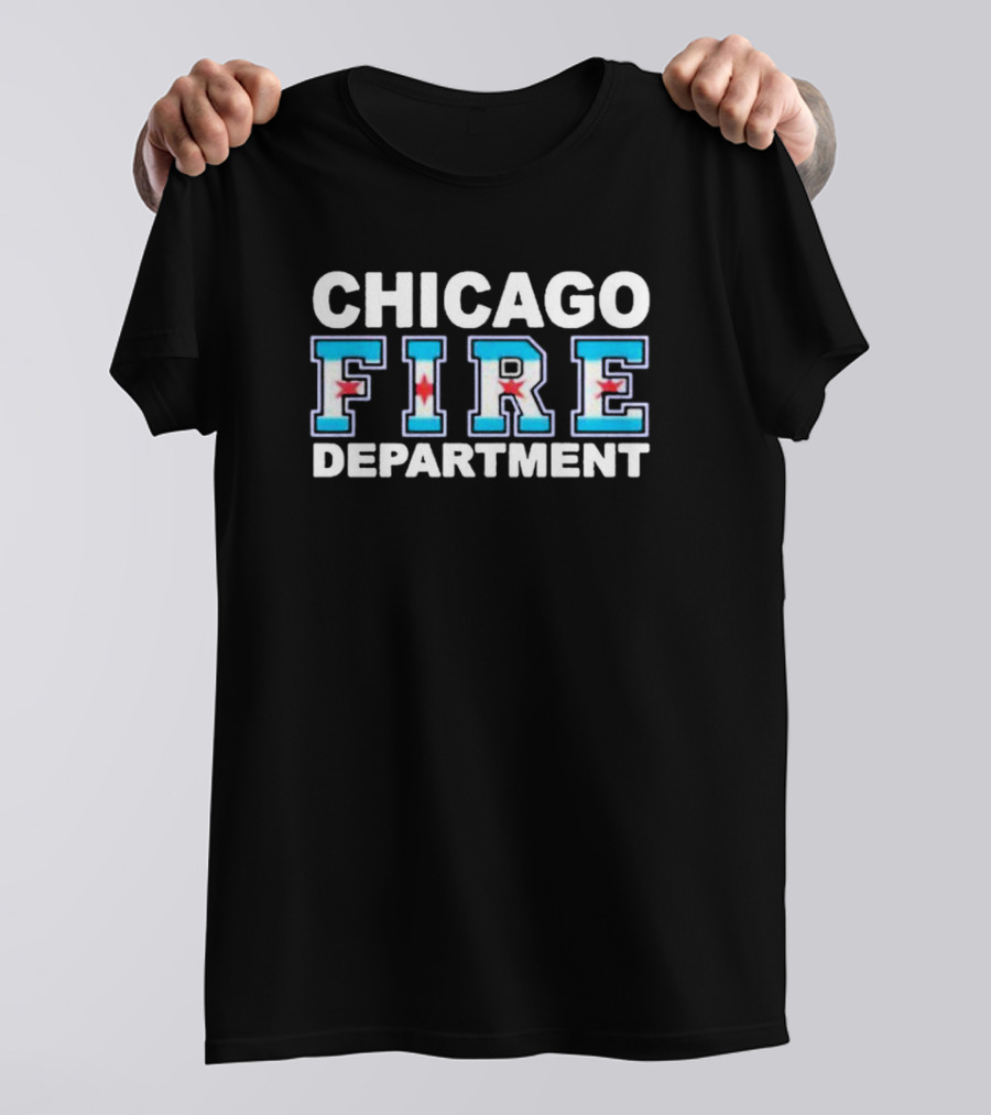 CHICAGO FIRE DEPARTMENT City Flag Inspired T-Shirt