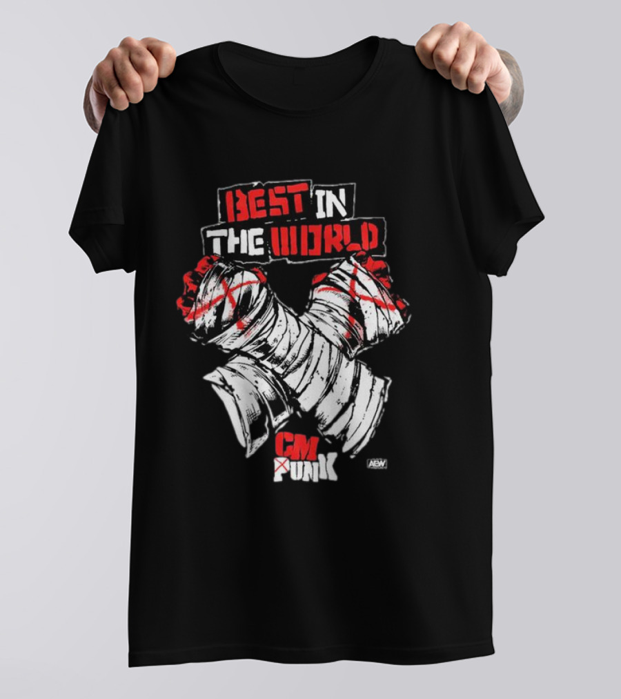 Best In The World CM Punk AEW Arms T-Shirt