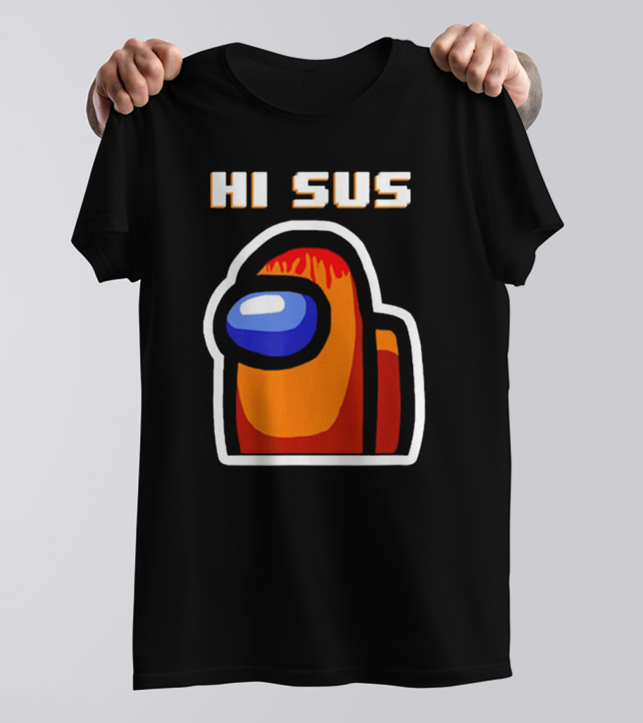 Hi Sus Impostor Among Us Funny Vintage Game T-Shirt