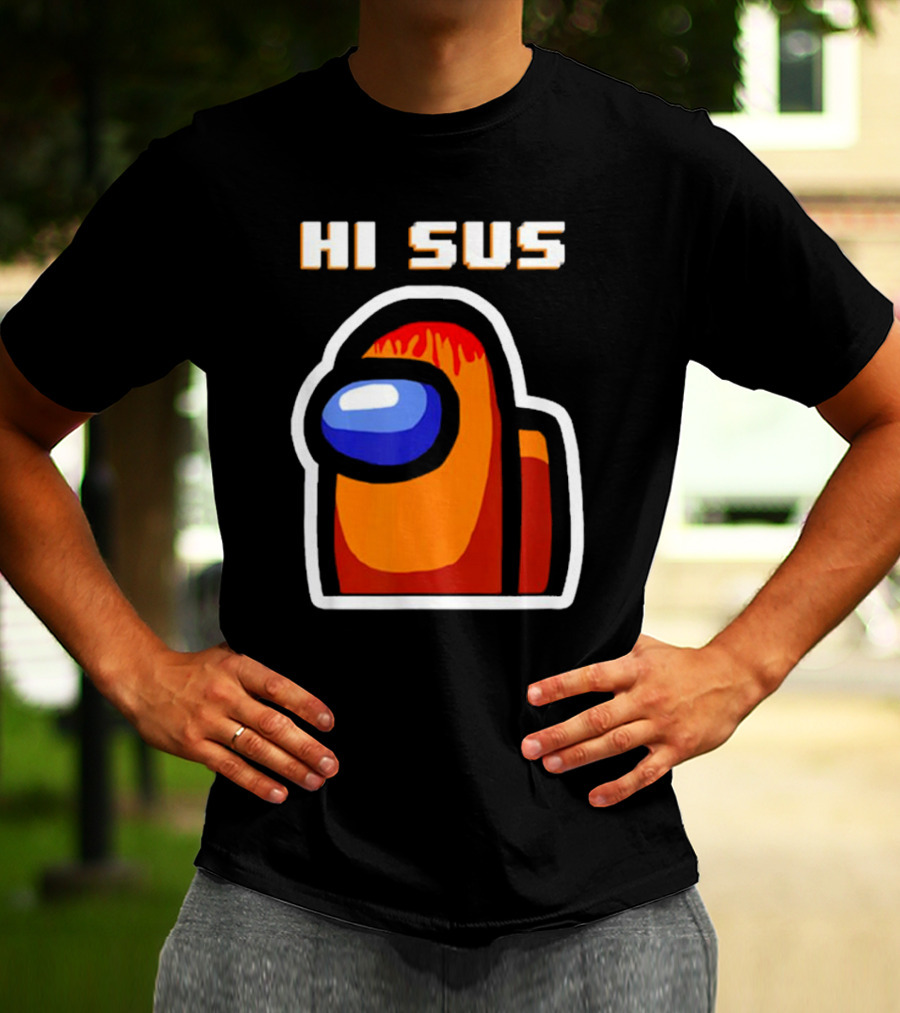 Hi Sus Impostor Among Us Funny Vintage Game T-Shirt
