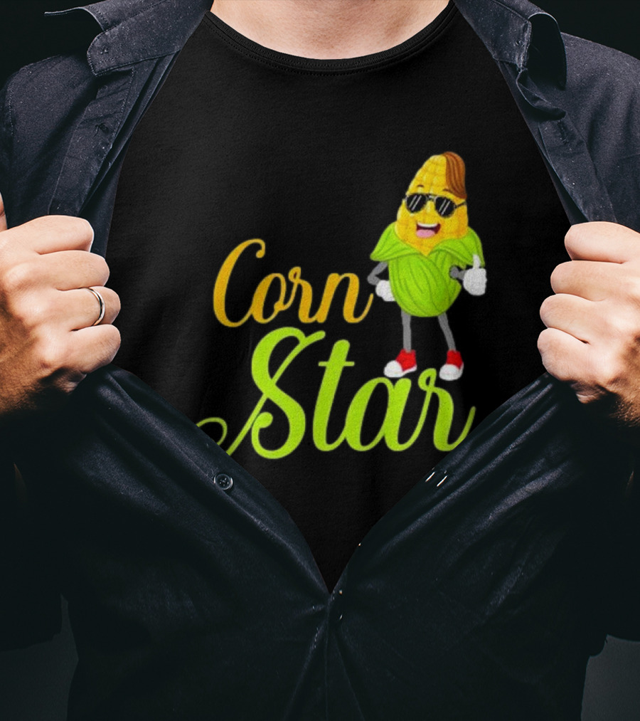 Corn Star Barnyard Harvest Rancher Farming Barn Cattle T-Shirt